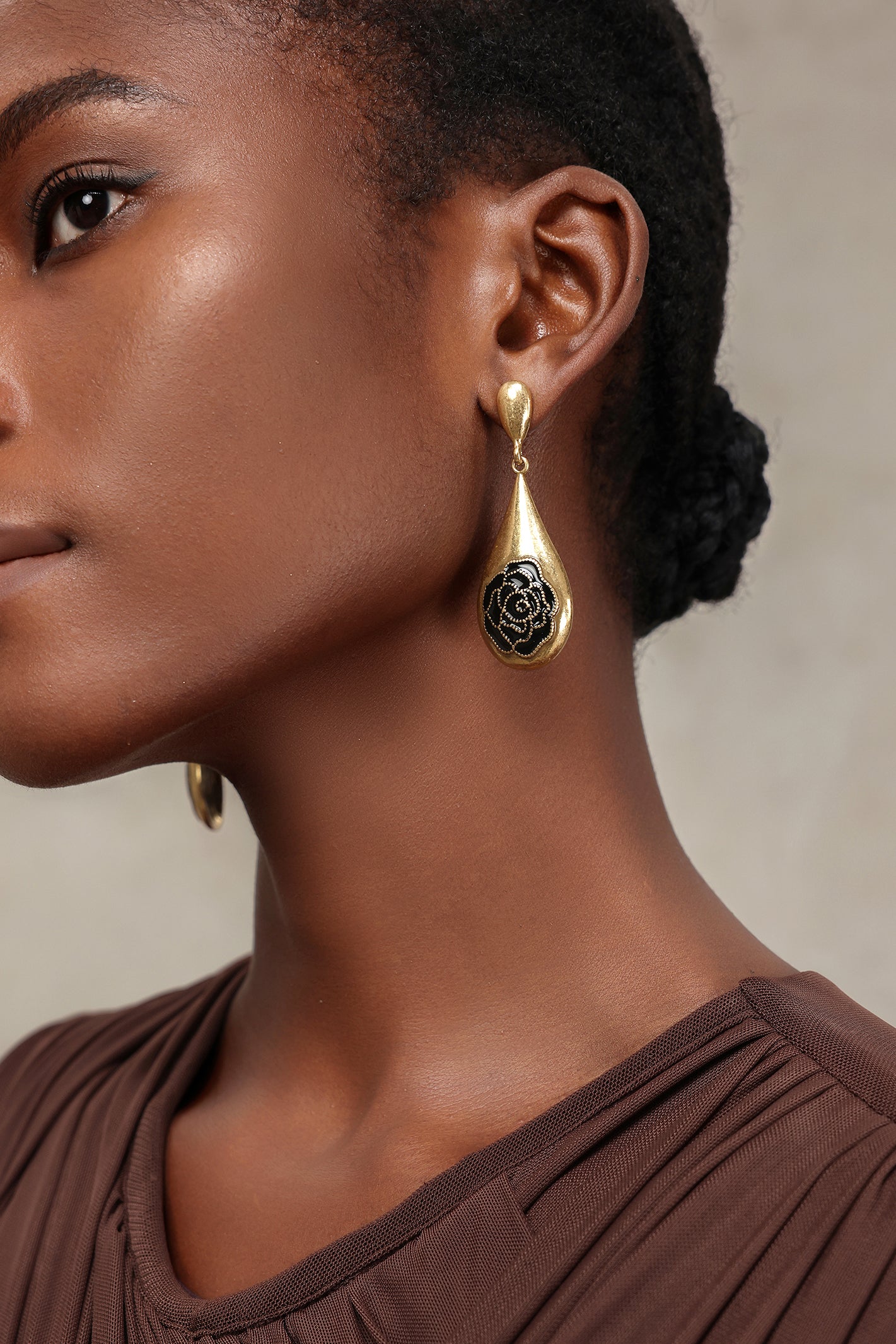 Farera Water Drop Flower Earrings