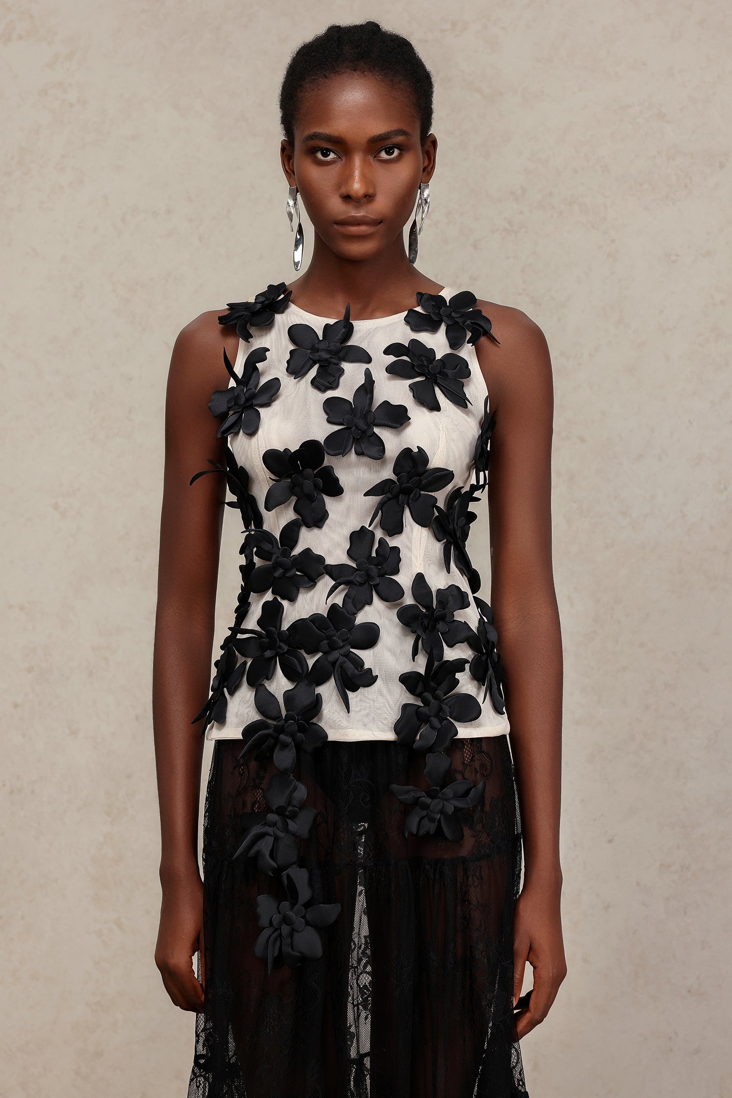 Reese Flowers Hollow Out Top