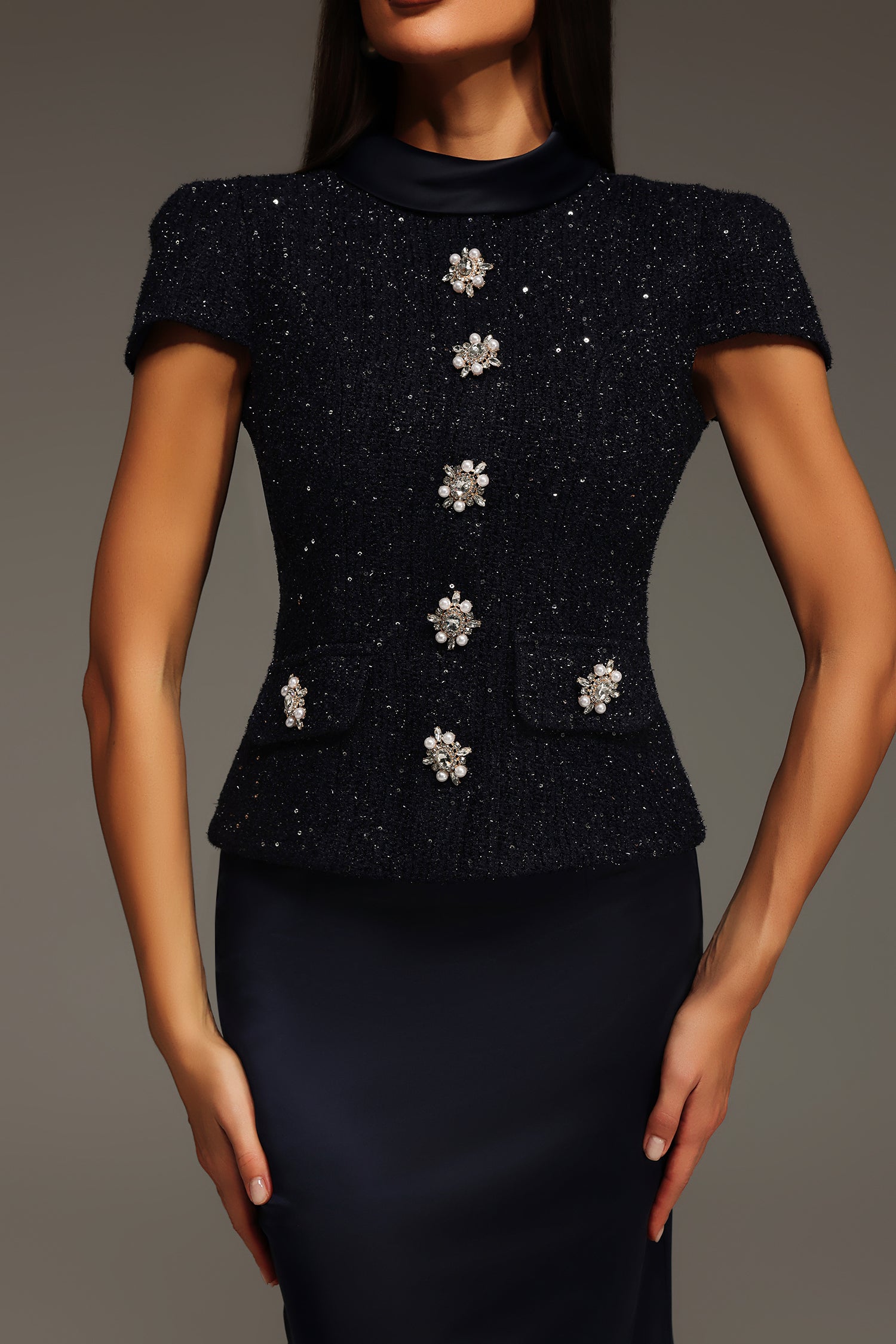 Isabeau Short Sleeve Round Neck Maxi Two-Piece Set