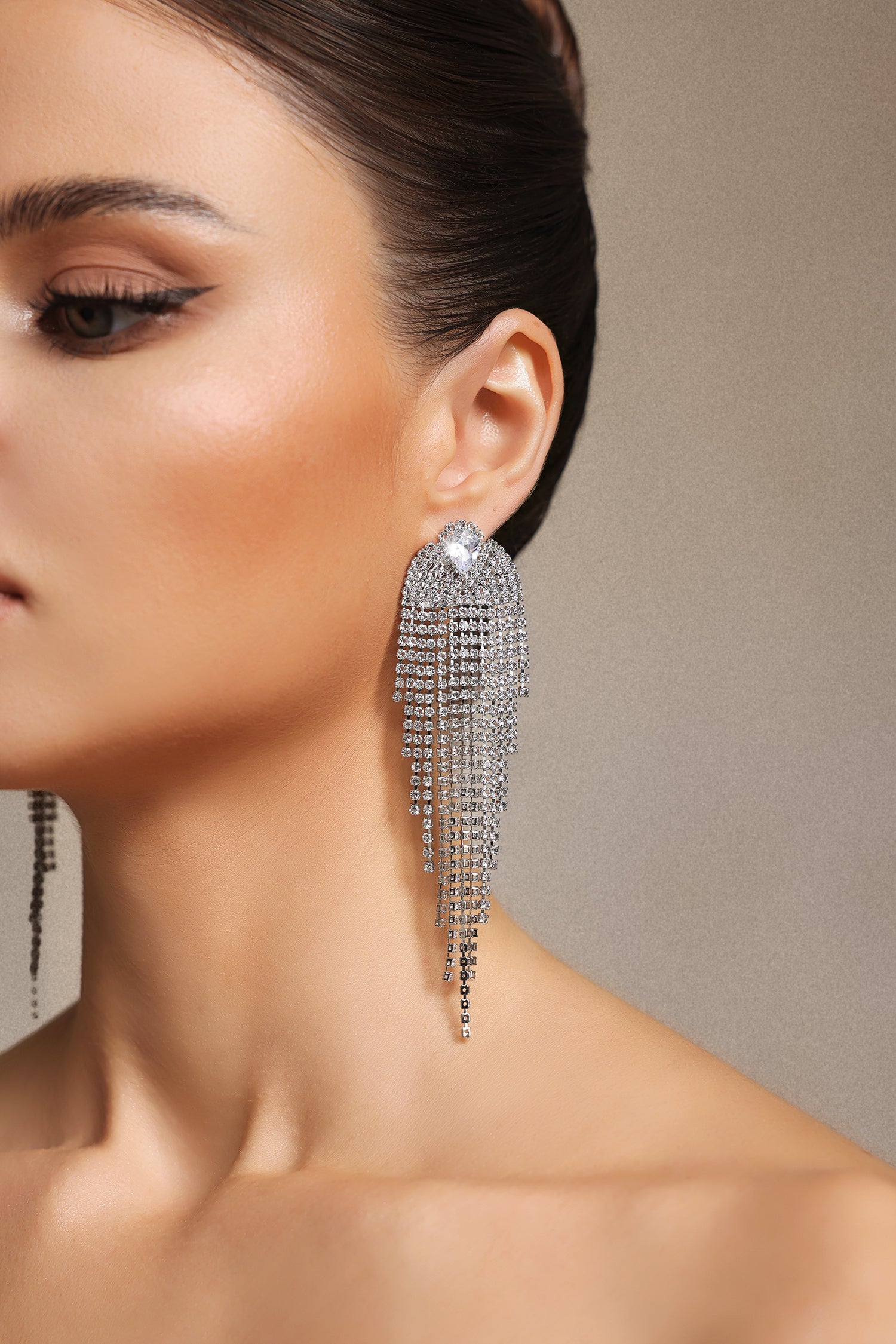 Shaha Diamond Tassels Earrings