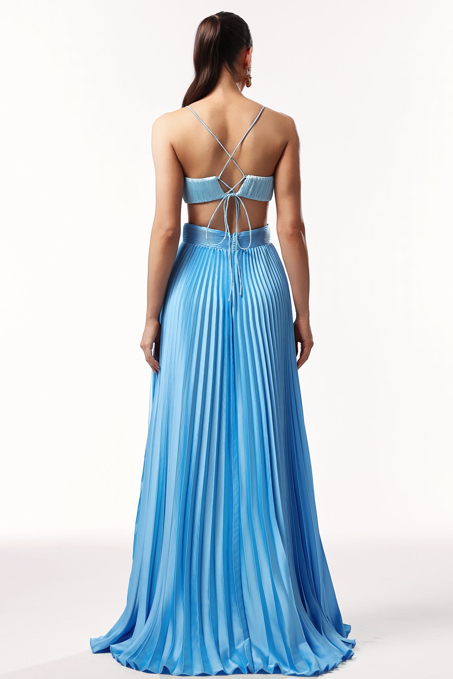 Moua Sleeveless Wrinkle Maxi Dress