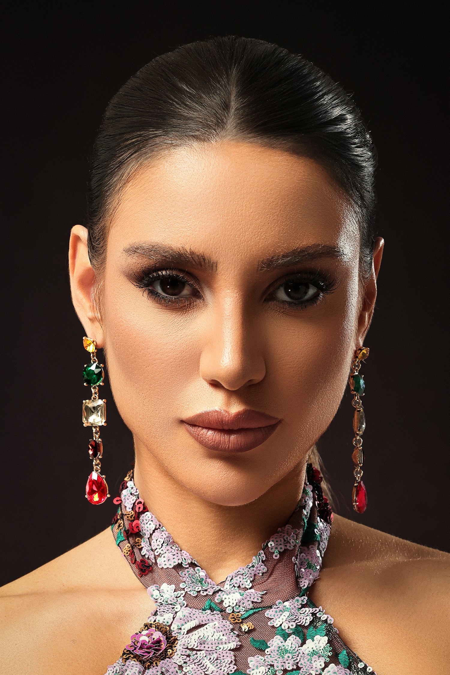 Sharina Geometry Square Diamond Earrings