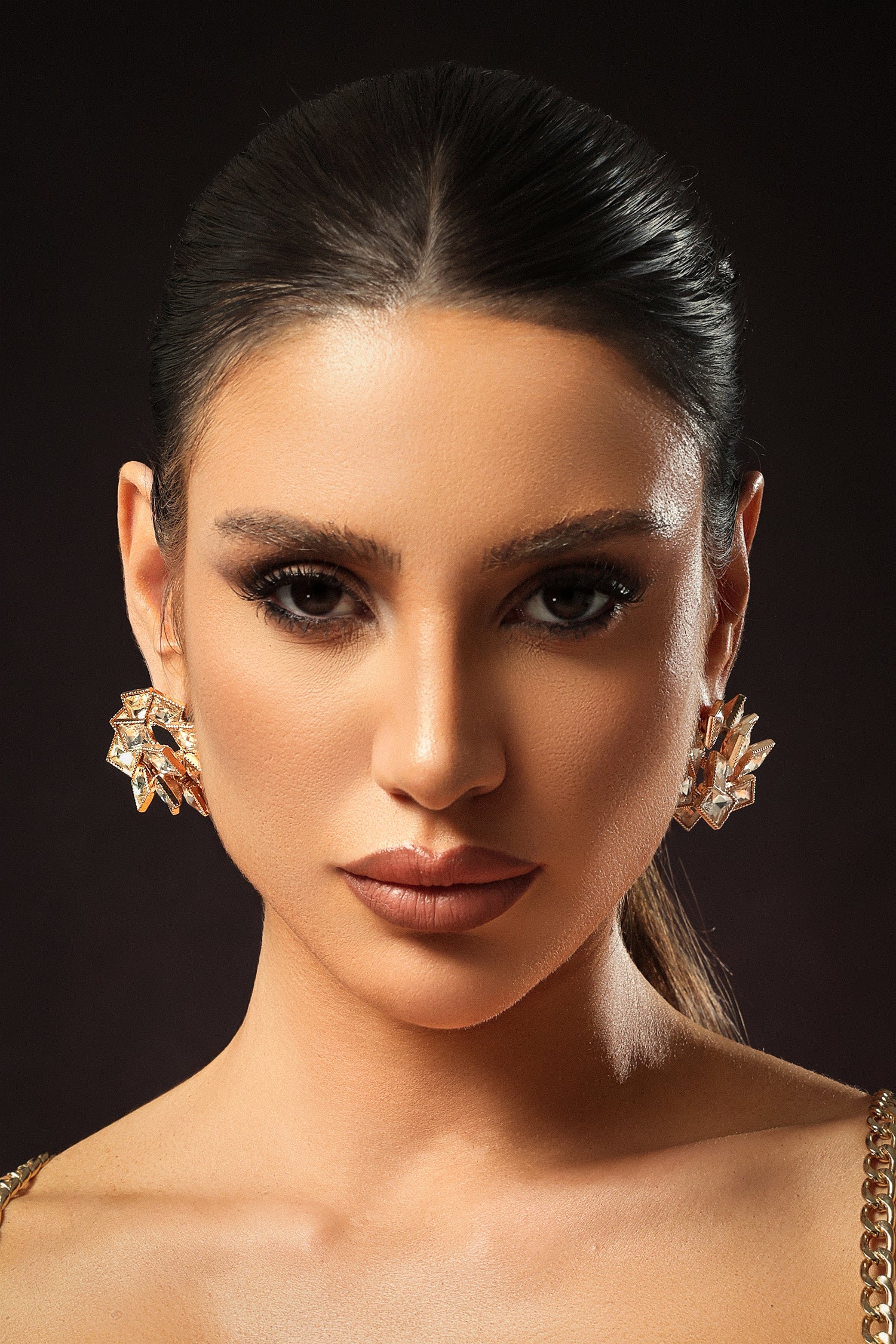 Kiwis Geometry Metal Earrings