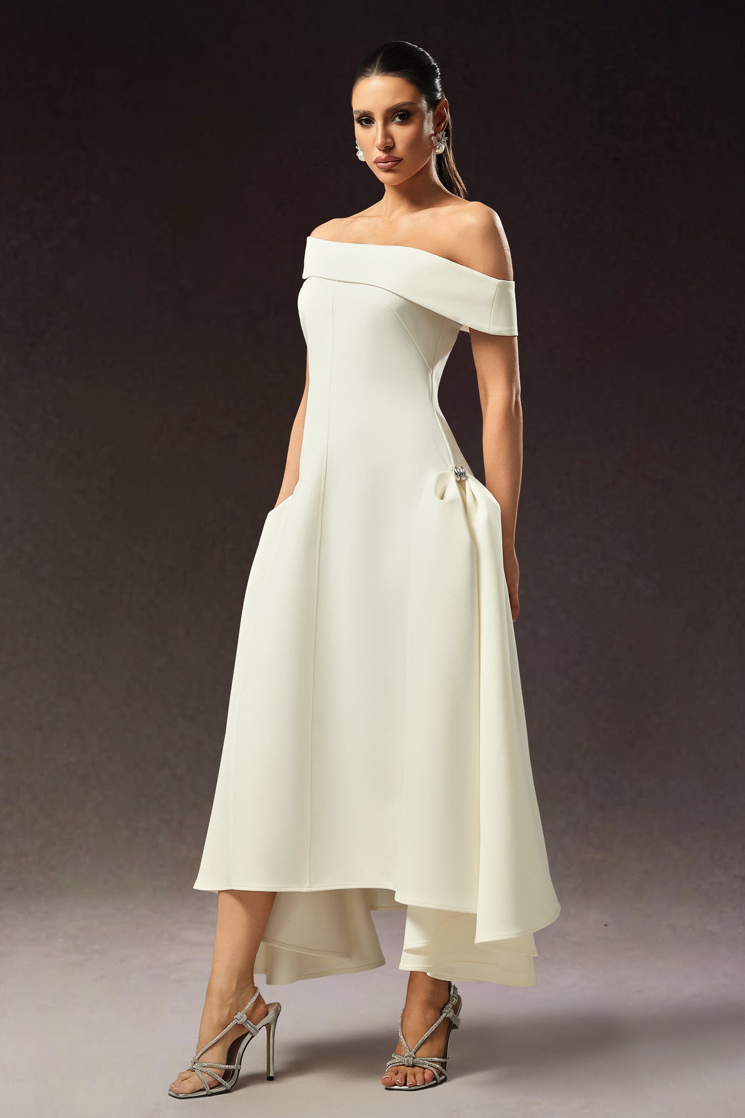 Kasa Off The Shoulder Sleeveless Maxi Dress