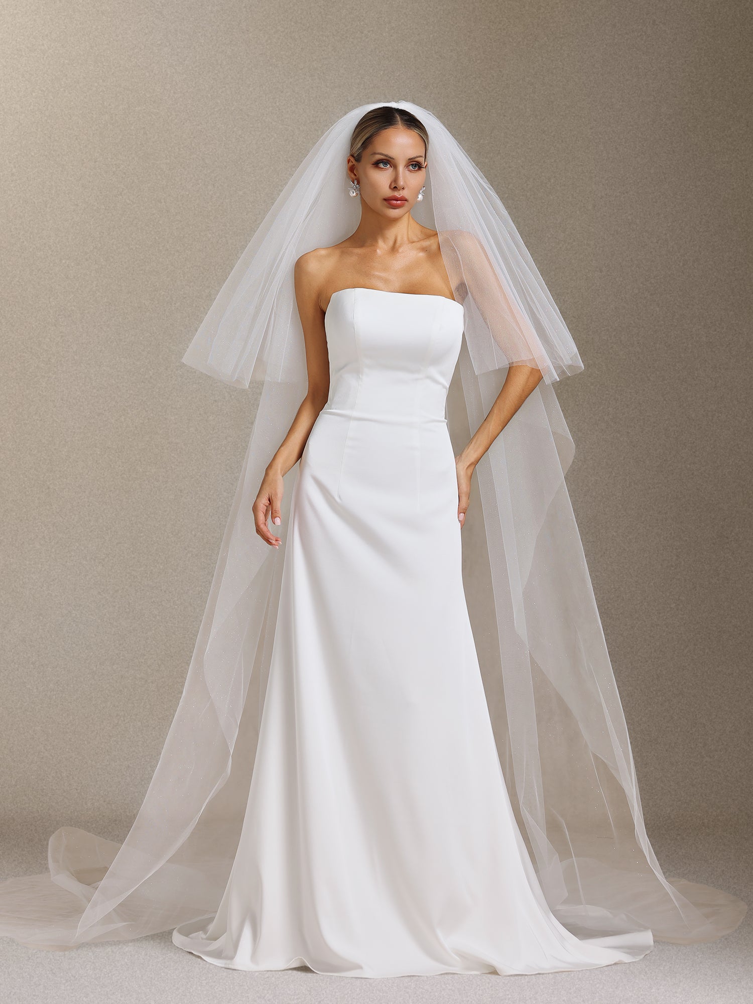 Vercia Glitter Trailing Maxi Veil