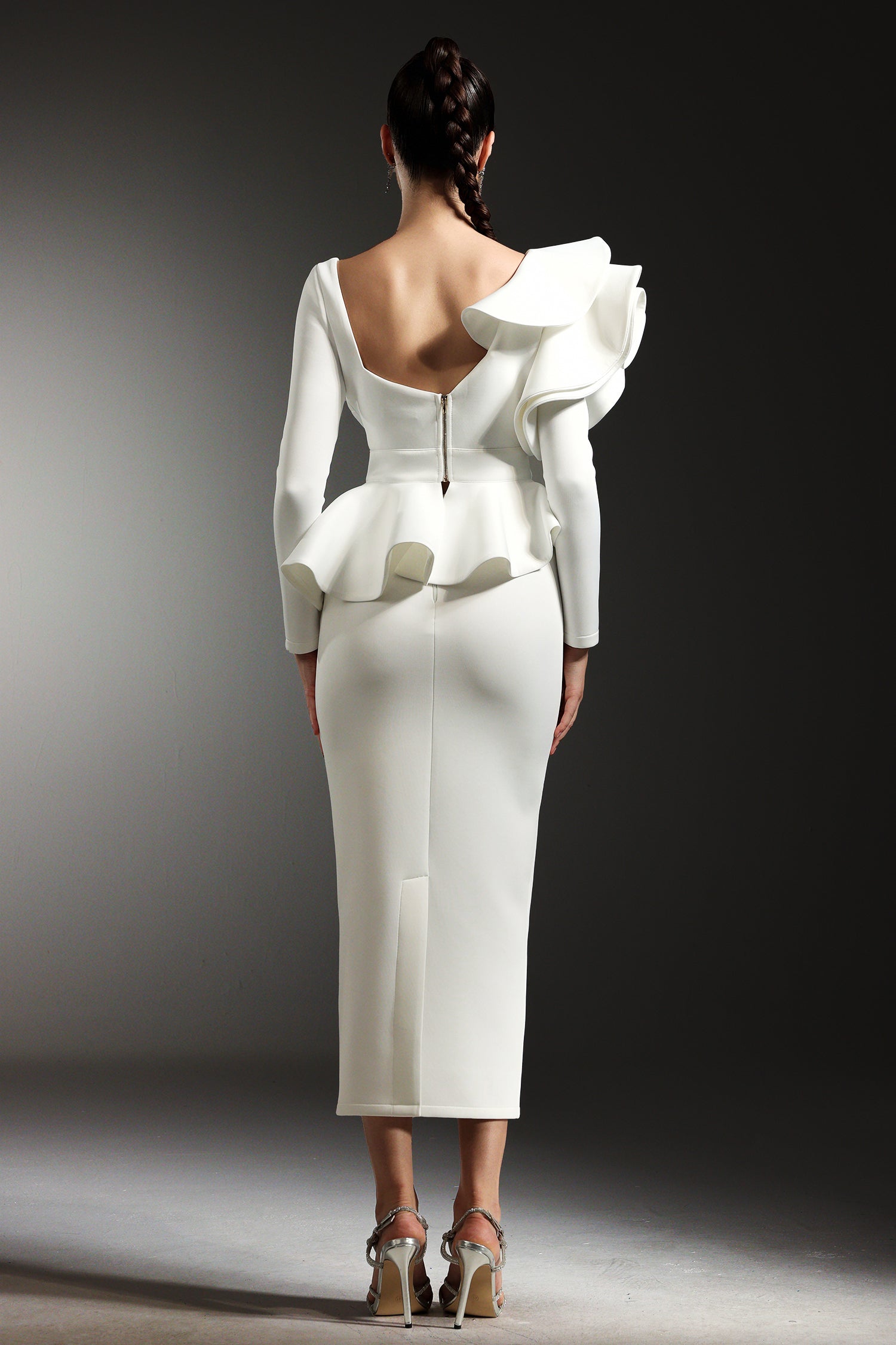 Faray Ruffled Long Sleeves  Maxi Dress