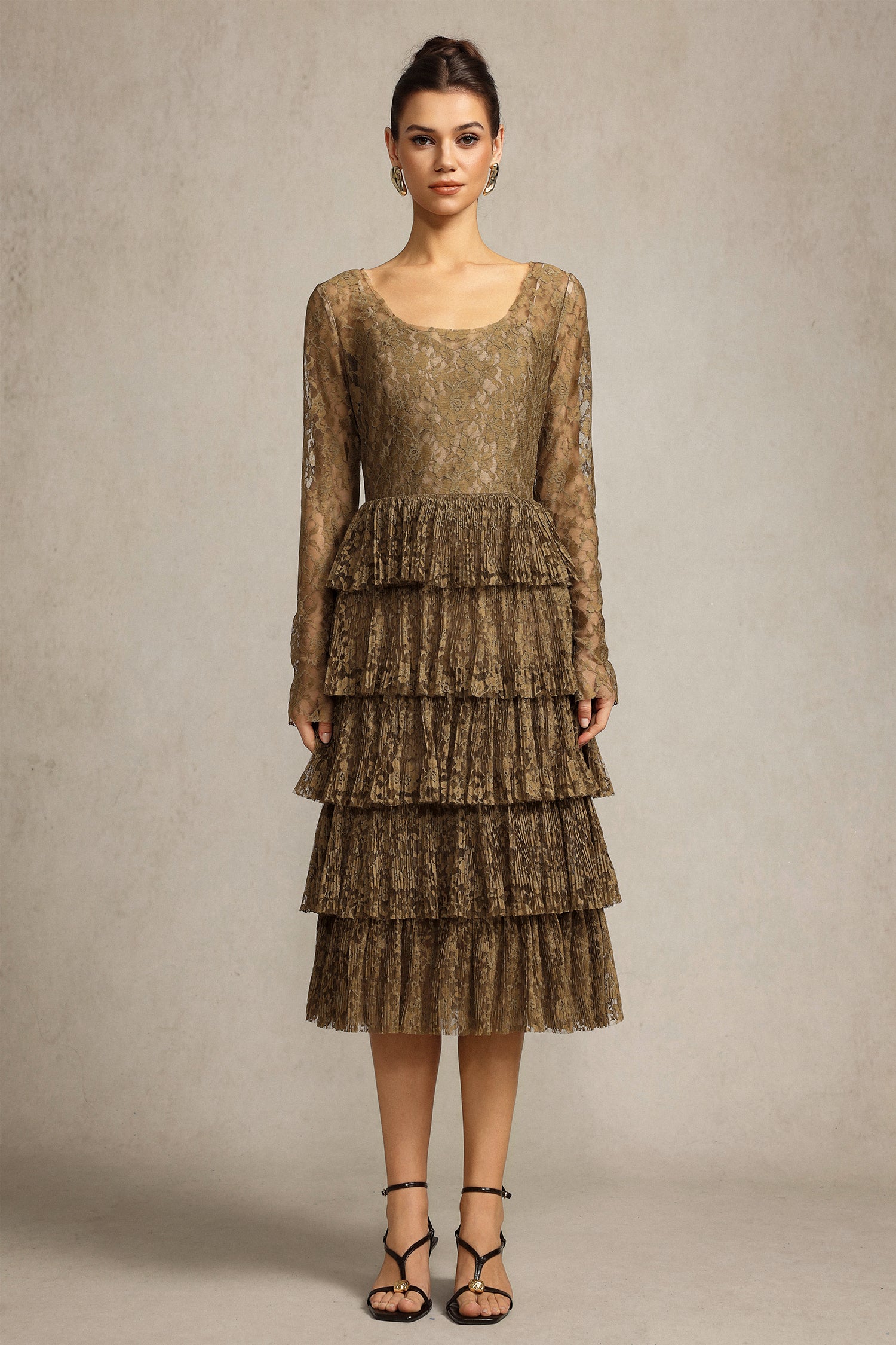 Hella Long Sleeves Lace Maxi Dress