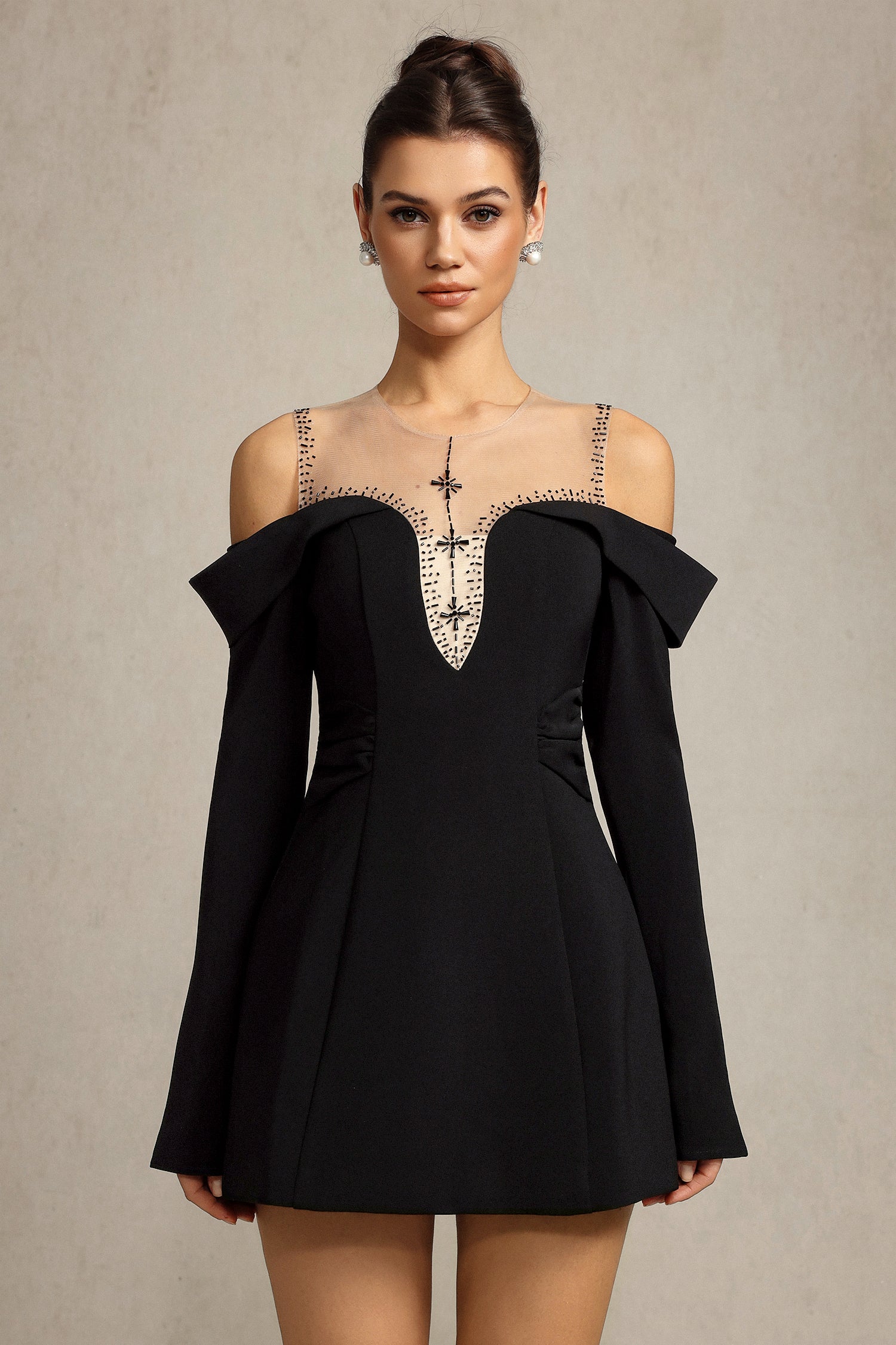 Lucille Long Sleeves Mini Dress