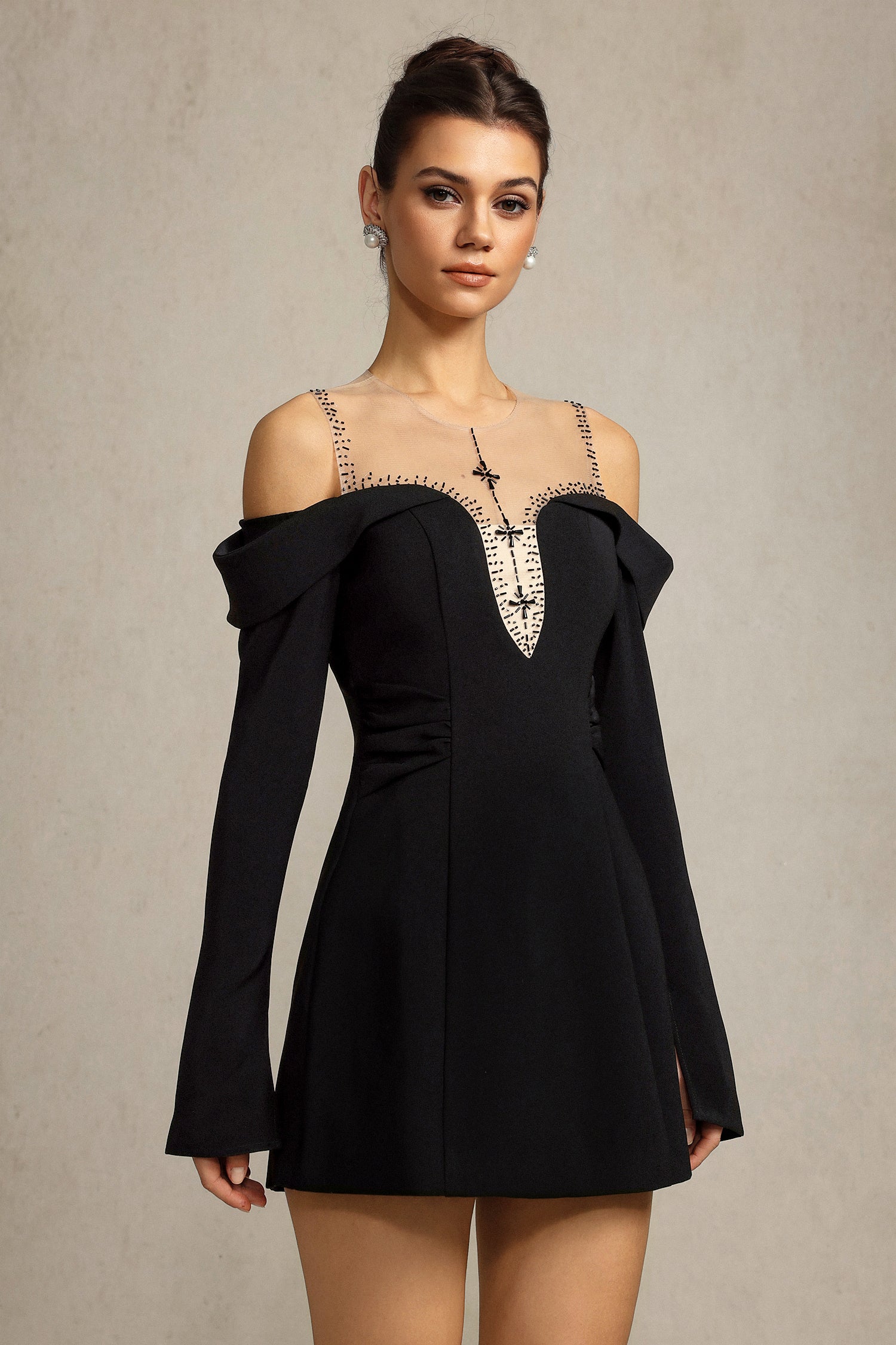 Lucille Long Sleeves Mini Dress