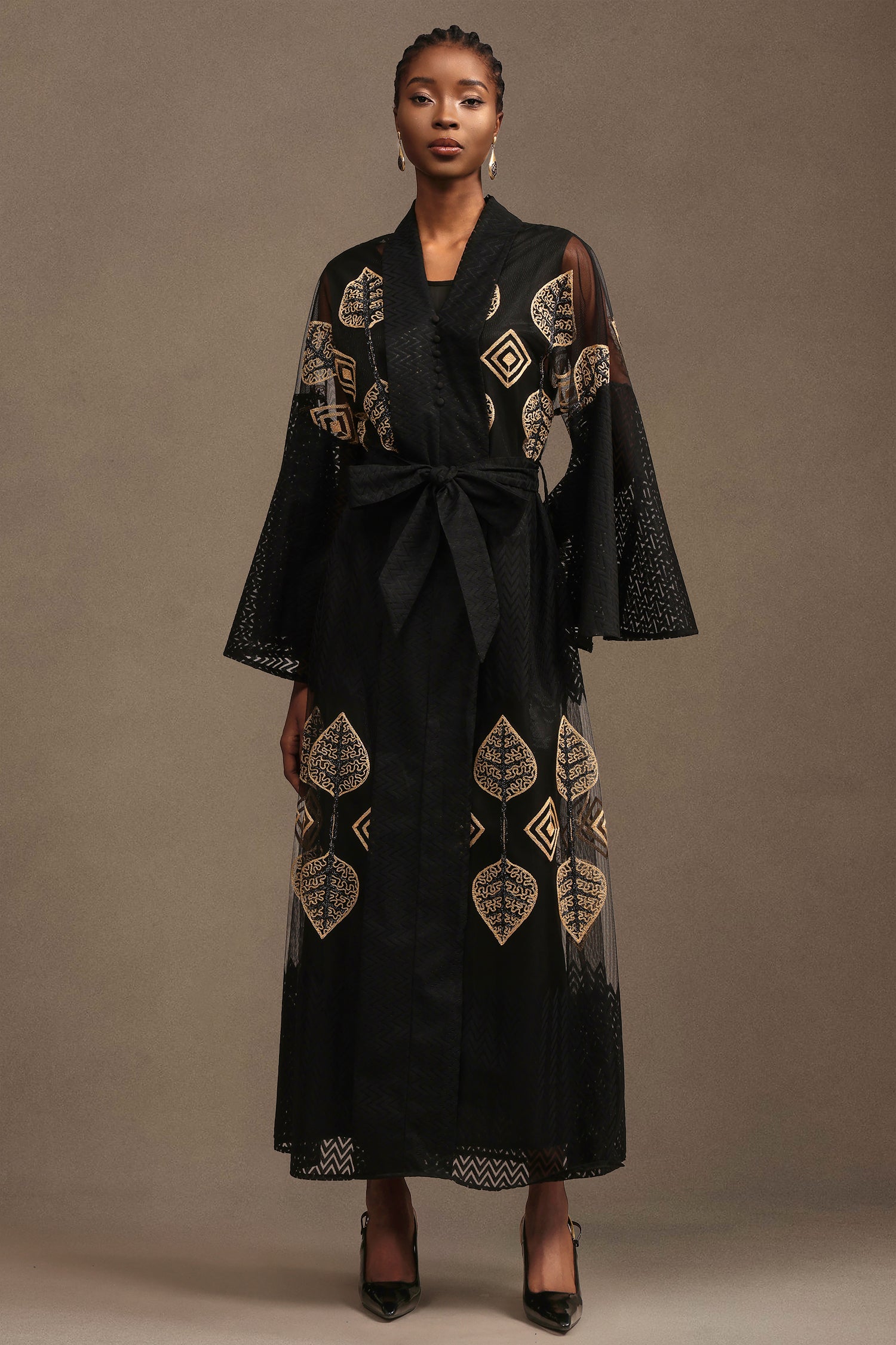 Millie Resort Bohemian Long Sleeve Mesh Maxi Dress