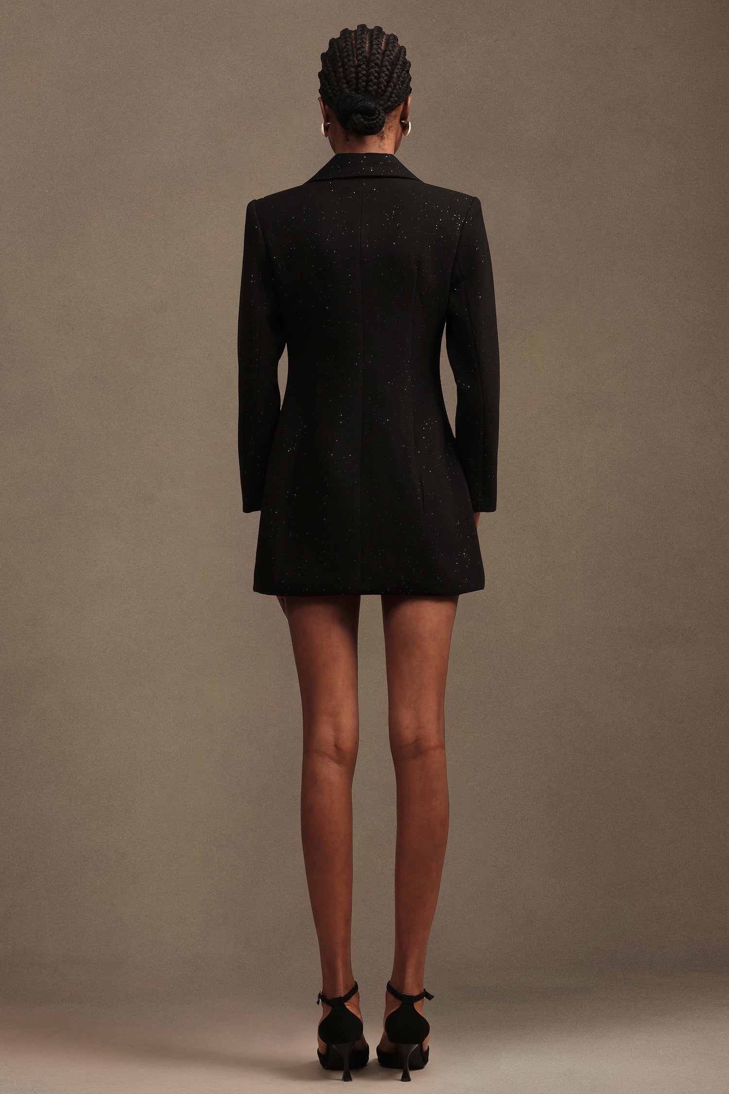 Yannei Modern Tailored Long Sleeve Woven Mini Dress