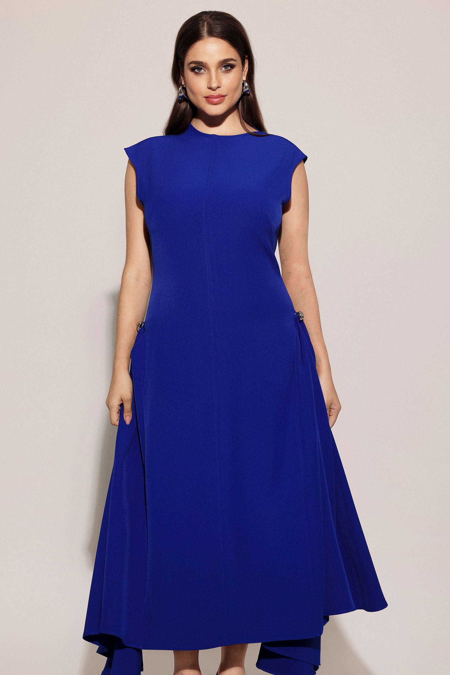 Paca Choker Sleeveless BlueMaxi Dress