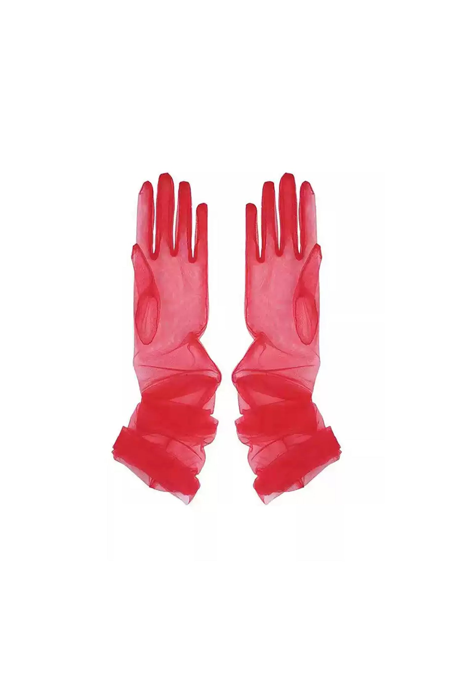 Okani Red Mesh Lace Gloves