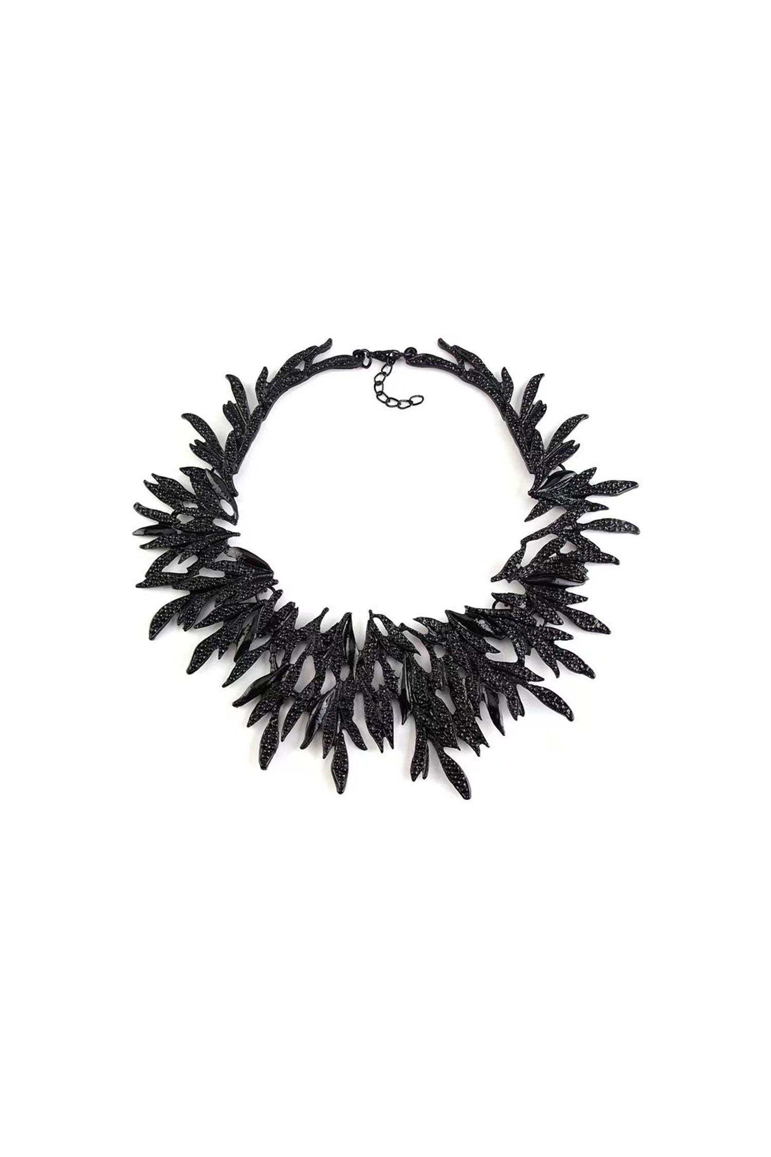 Sydney Black Feather Shaped Neck