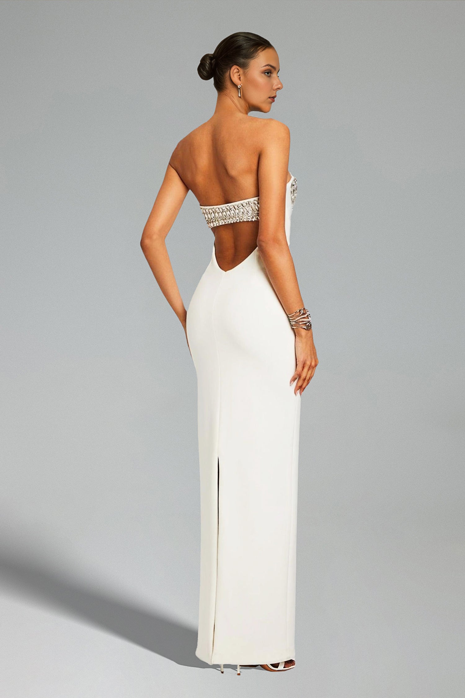 Denali Diamond Sleeveless Bandage Maxi Dress