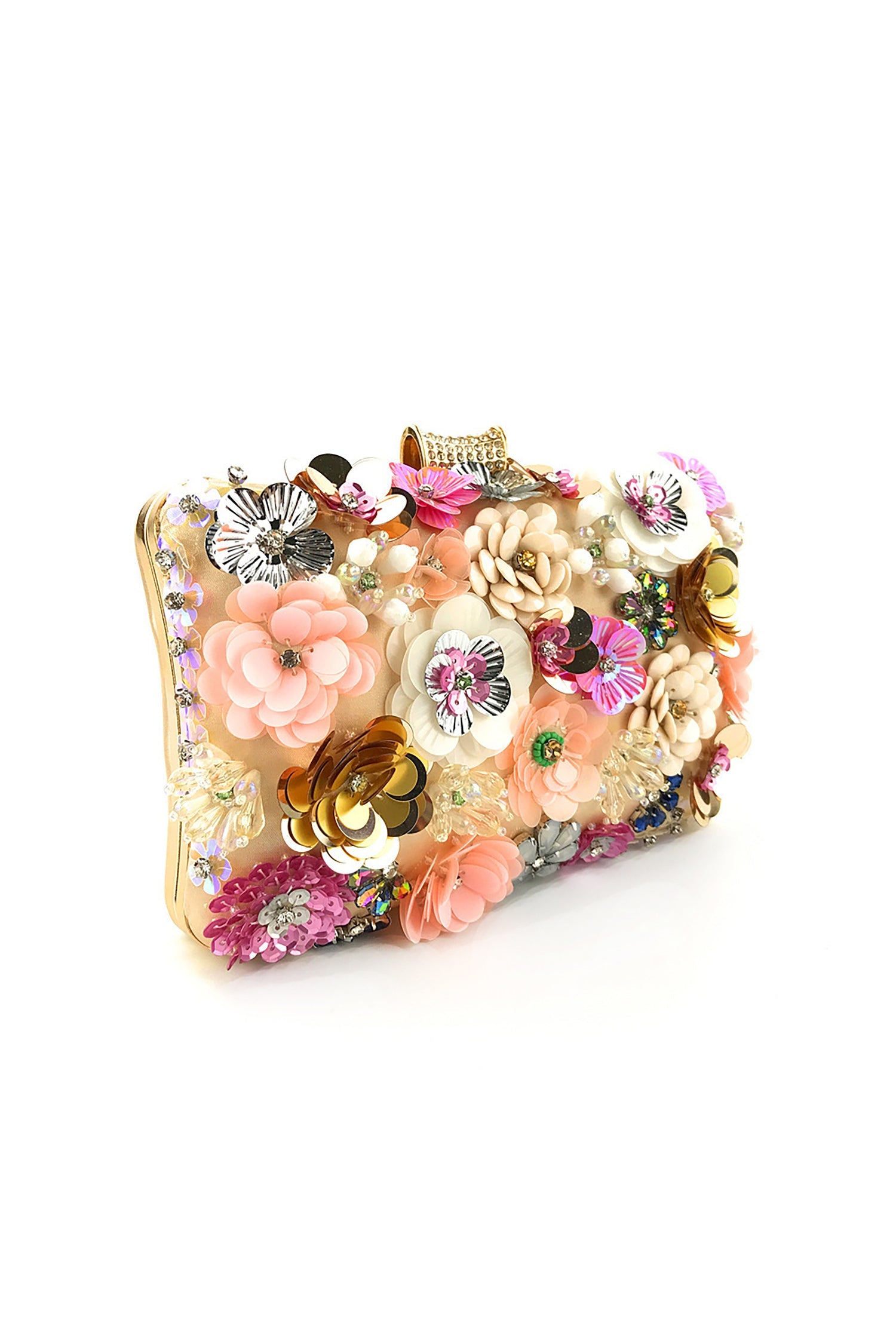 Lucica Flower Seuqins Clutch