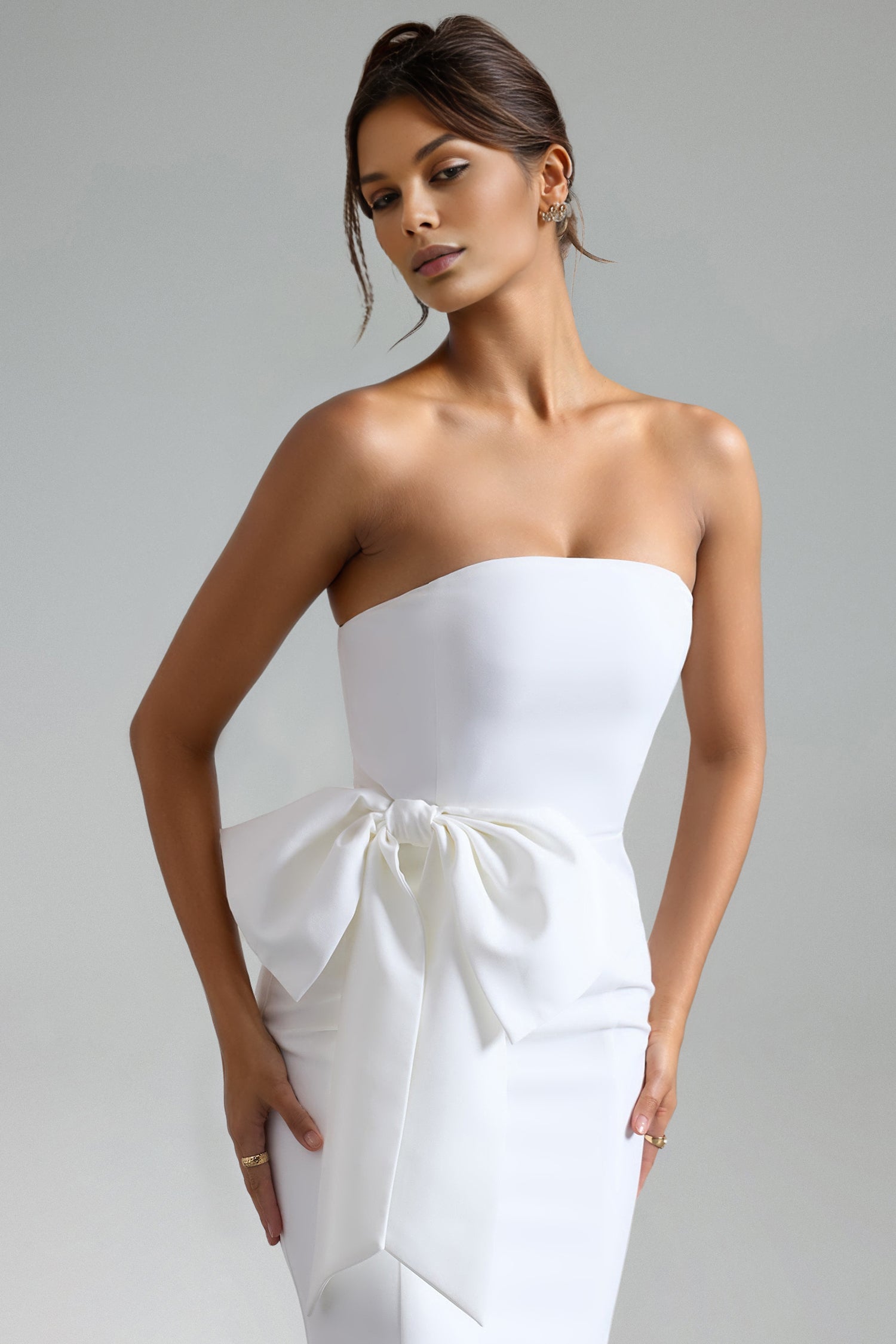 Nettie Backless Elastic Bandage Midi Dress