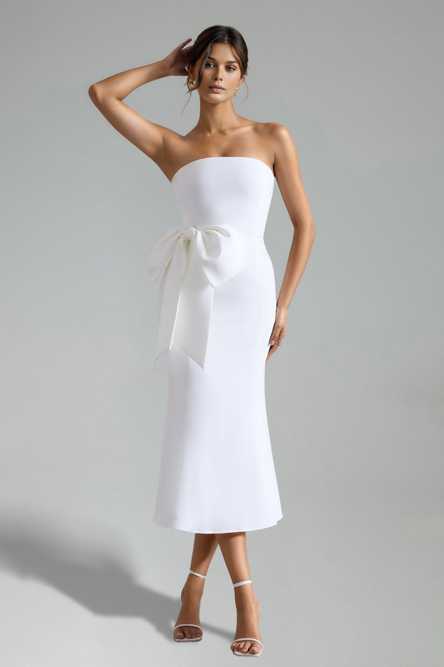 Nettie Backless Elastic Bandage Midi Dress