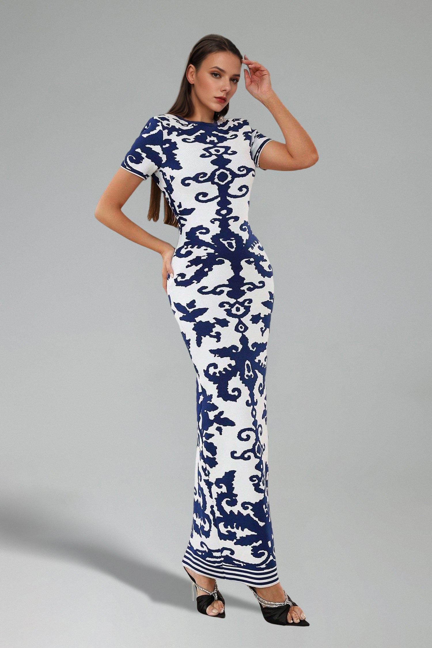 Keaton Shoulder Pad Maxi Dress