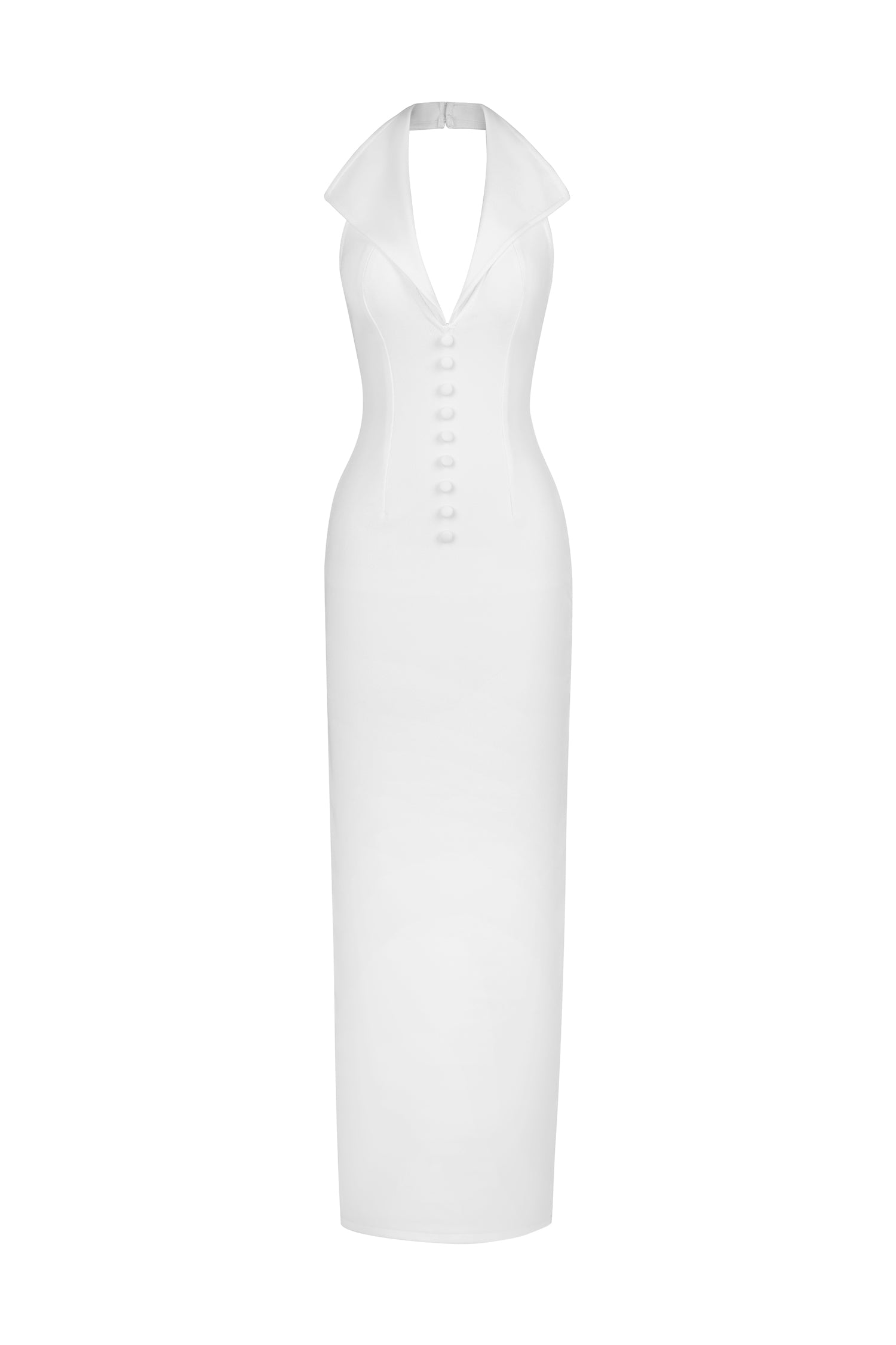 Leah Sleevess V-Neck Bandage Maxi Dress