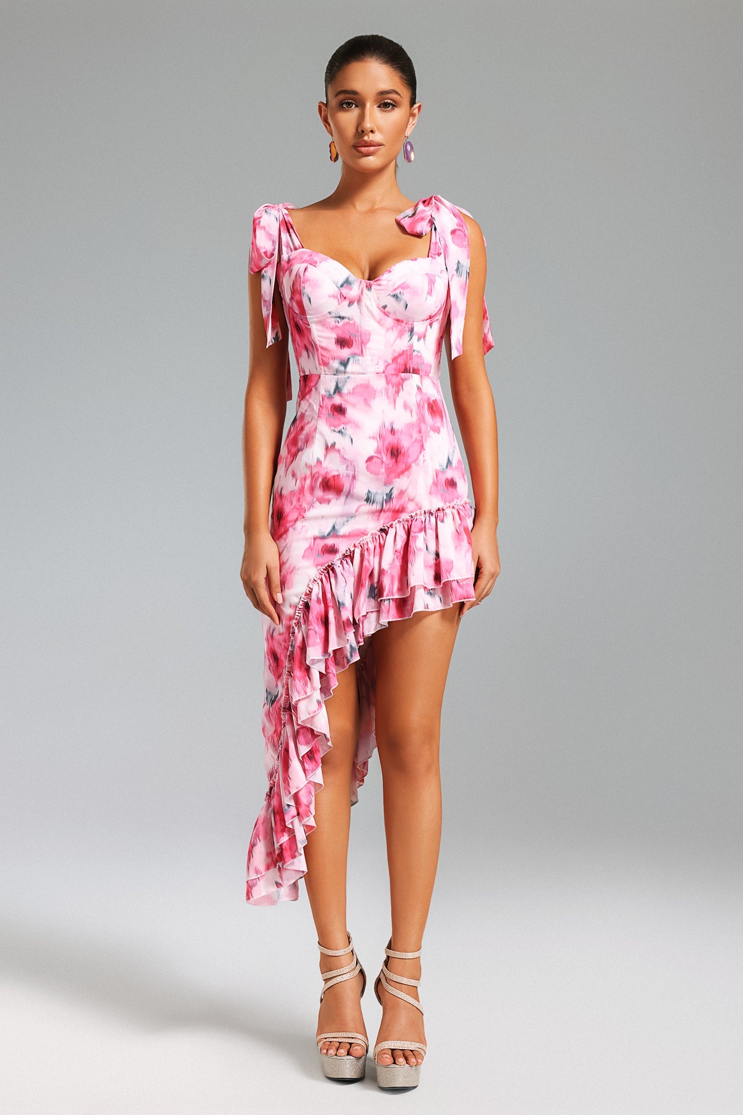 Daona Floral Printed Dress - Floral