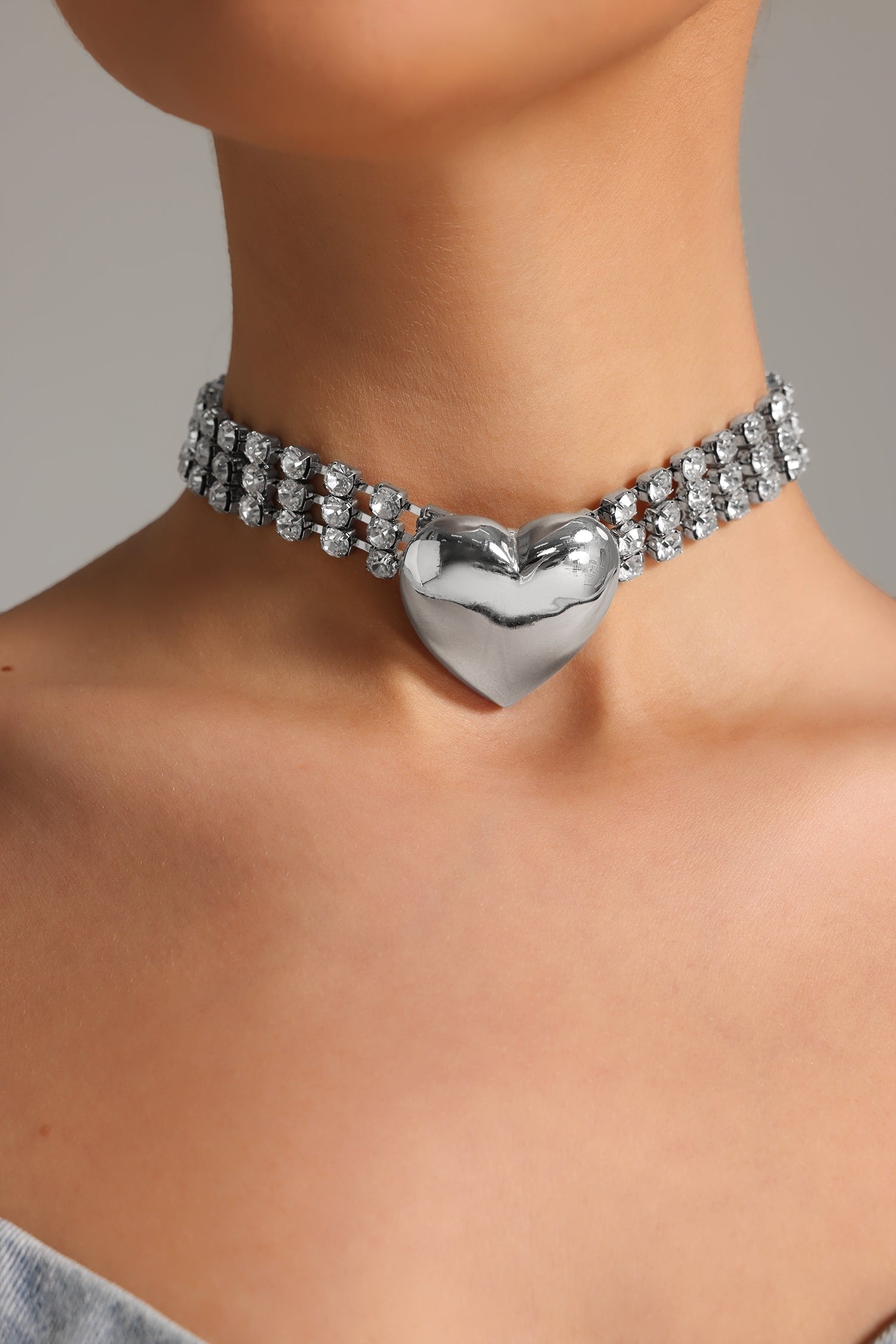 Felicia Heart Diamante Chocker