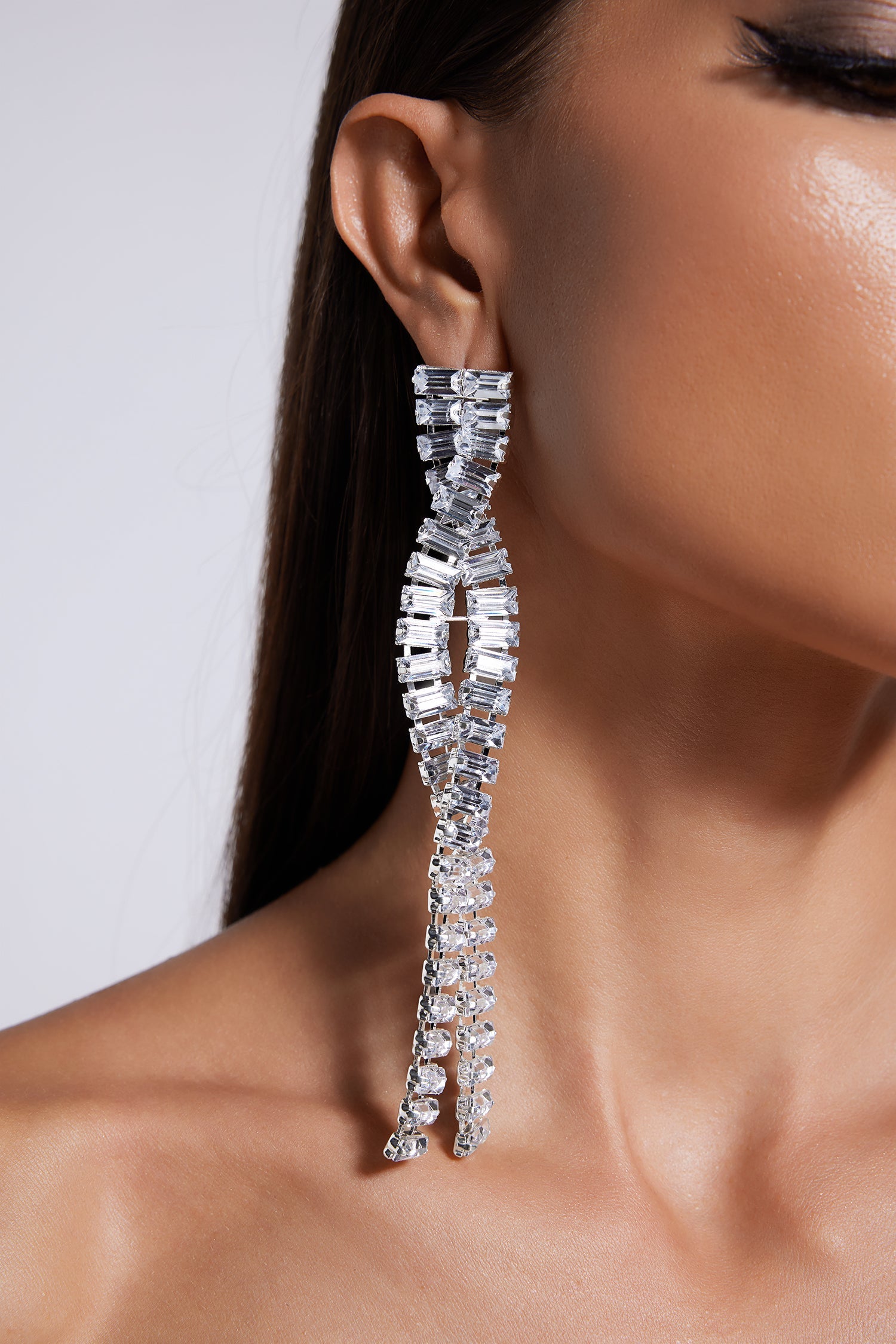 Henlina Diamante Double Twine Earrings