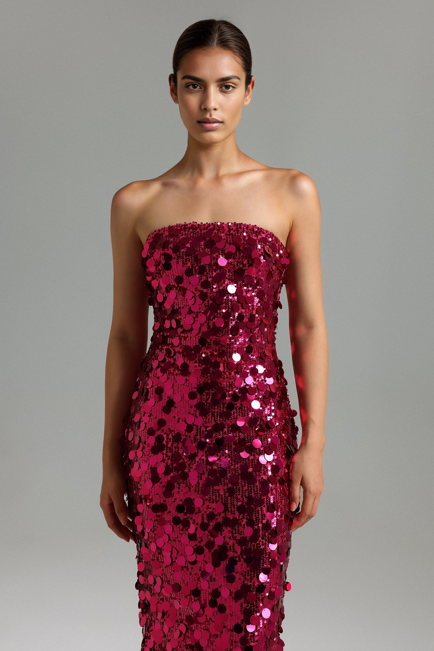 Lolic Sequins Tube Mini Dress