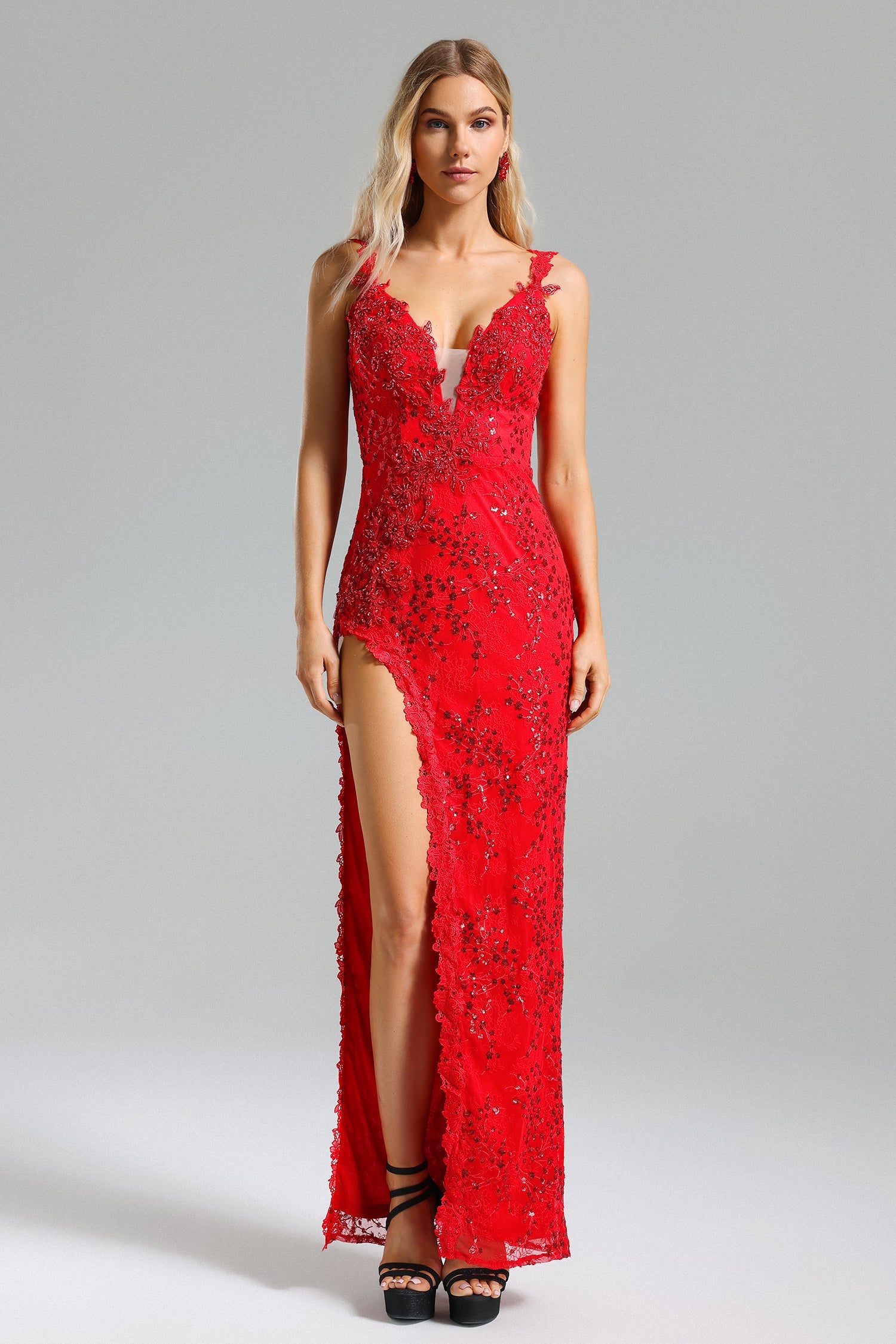 Sinai Sequins Slit Dress