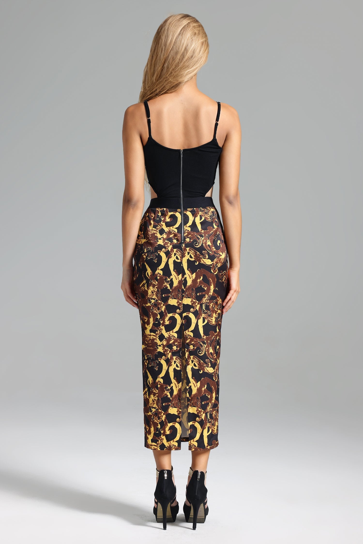 Sissel Pattern Print Cut Out Dress