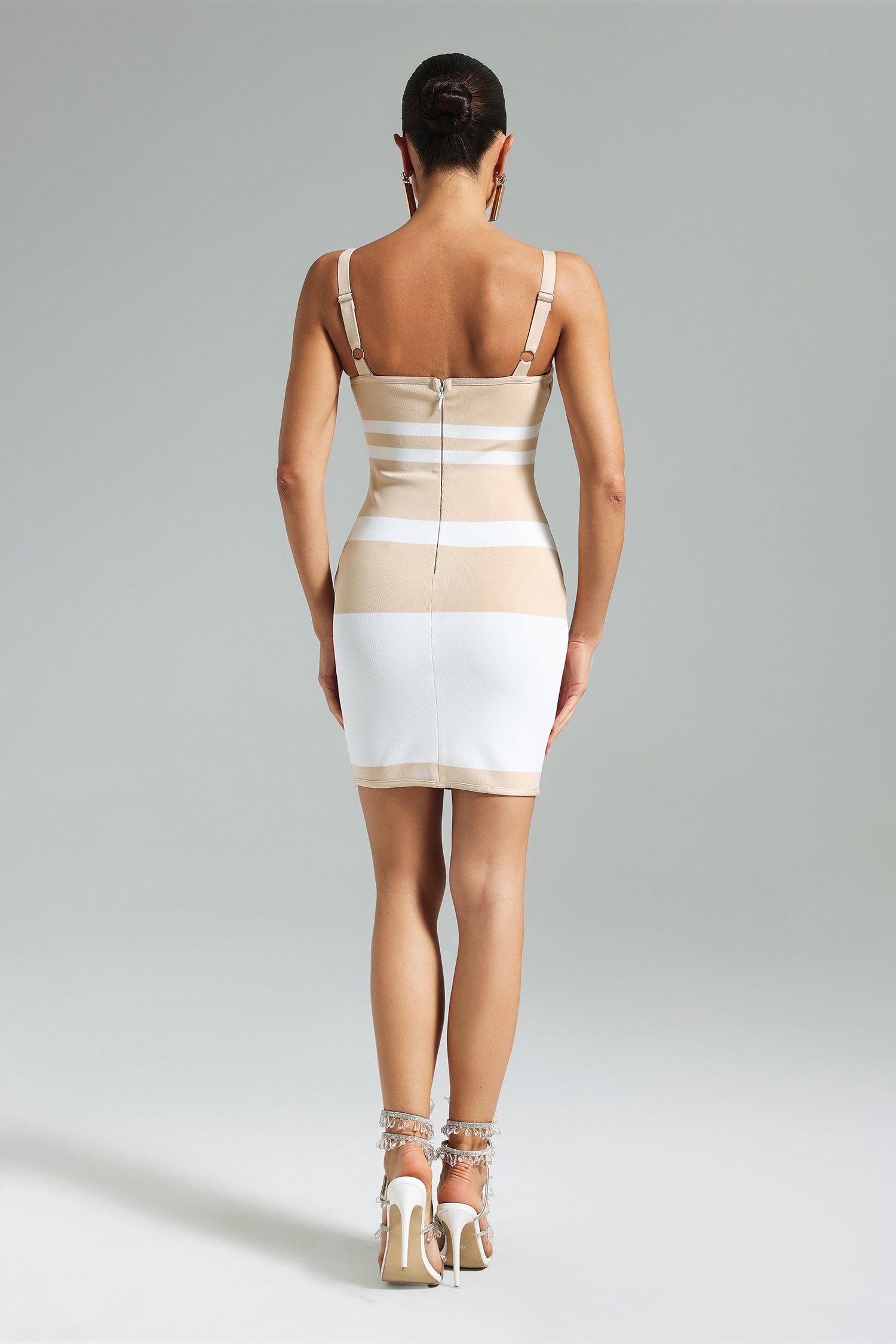 Valo Stripe Bandage Mini Dress