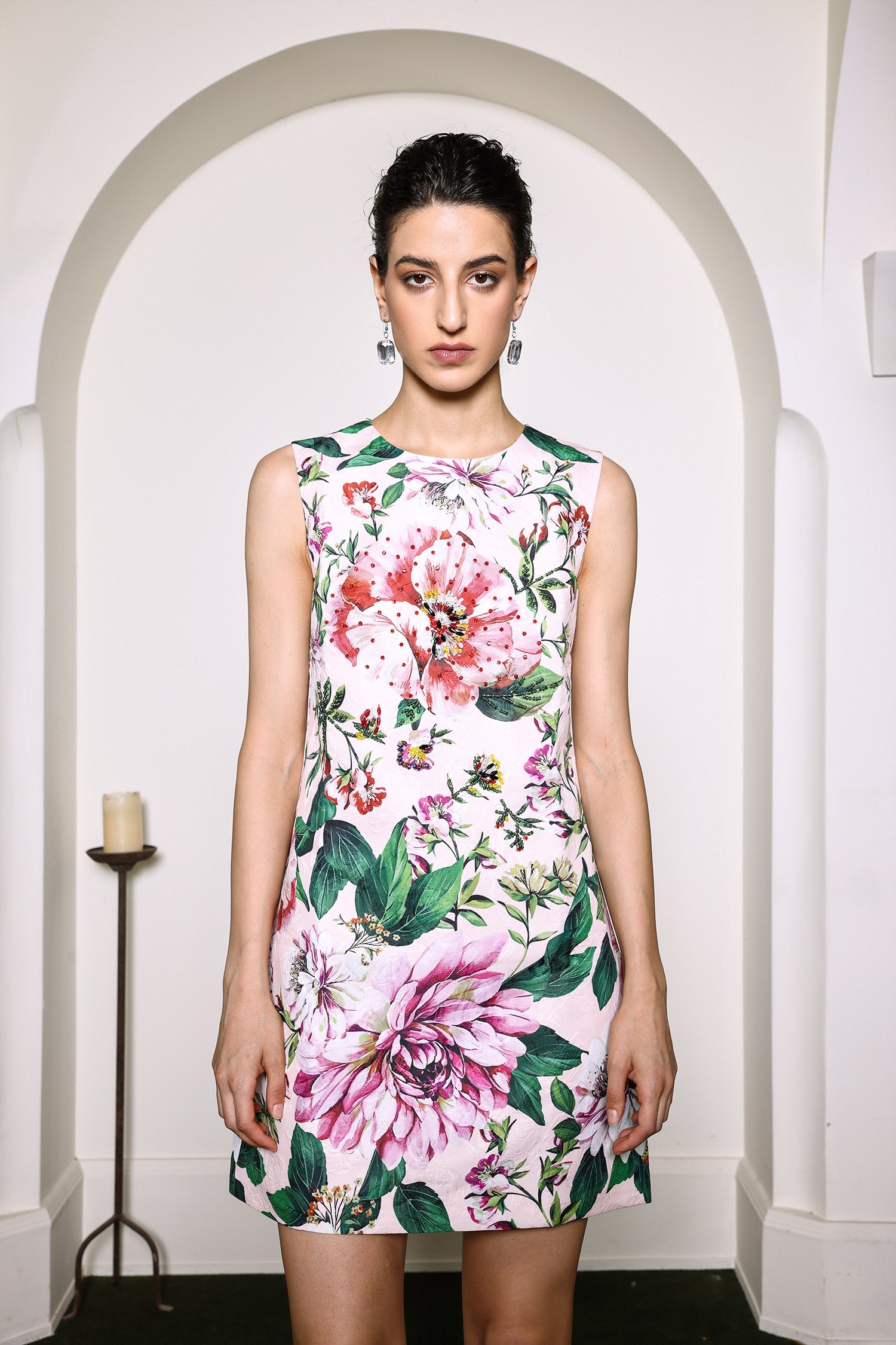 Vicky Sequins Floral Mini Dress