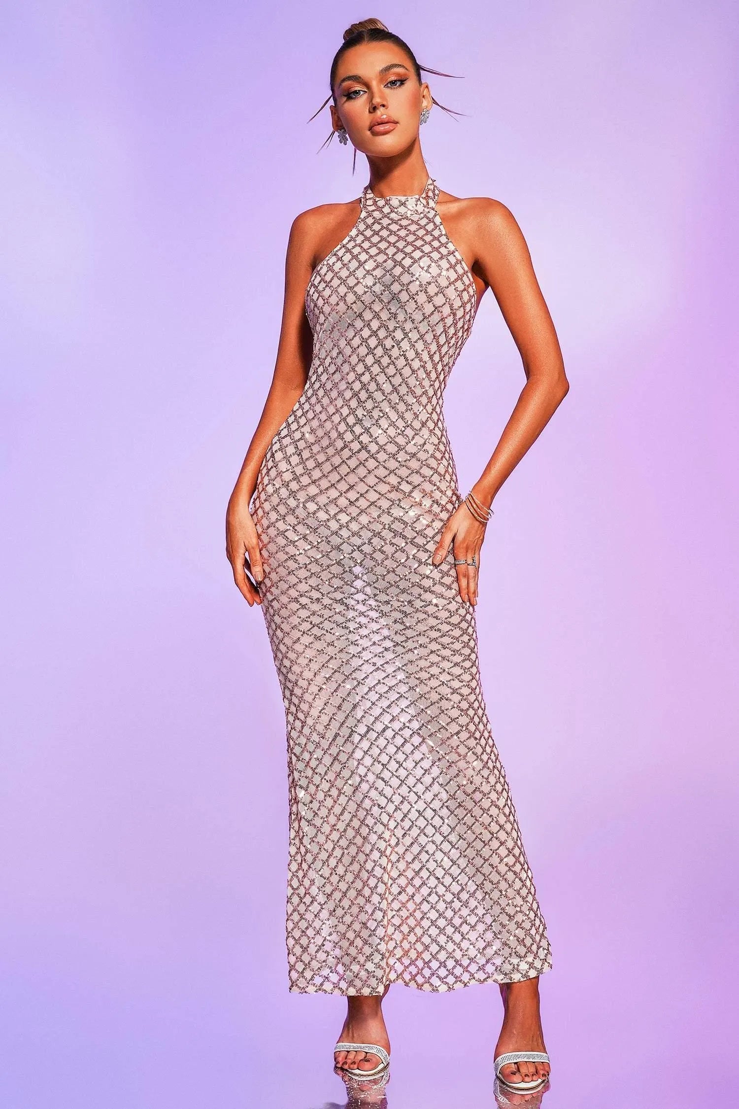 Sierrar Sequin Maxi Dress