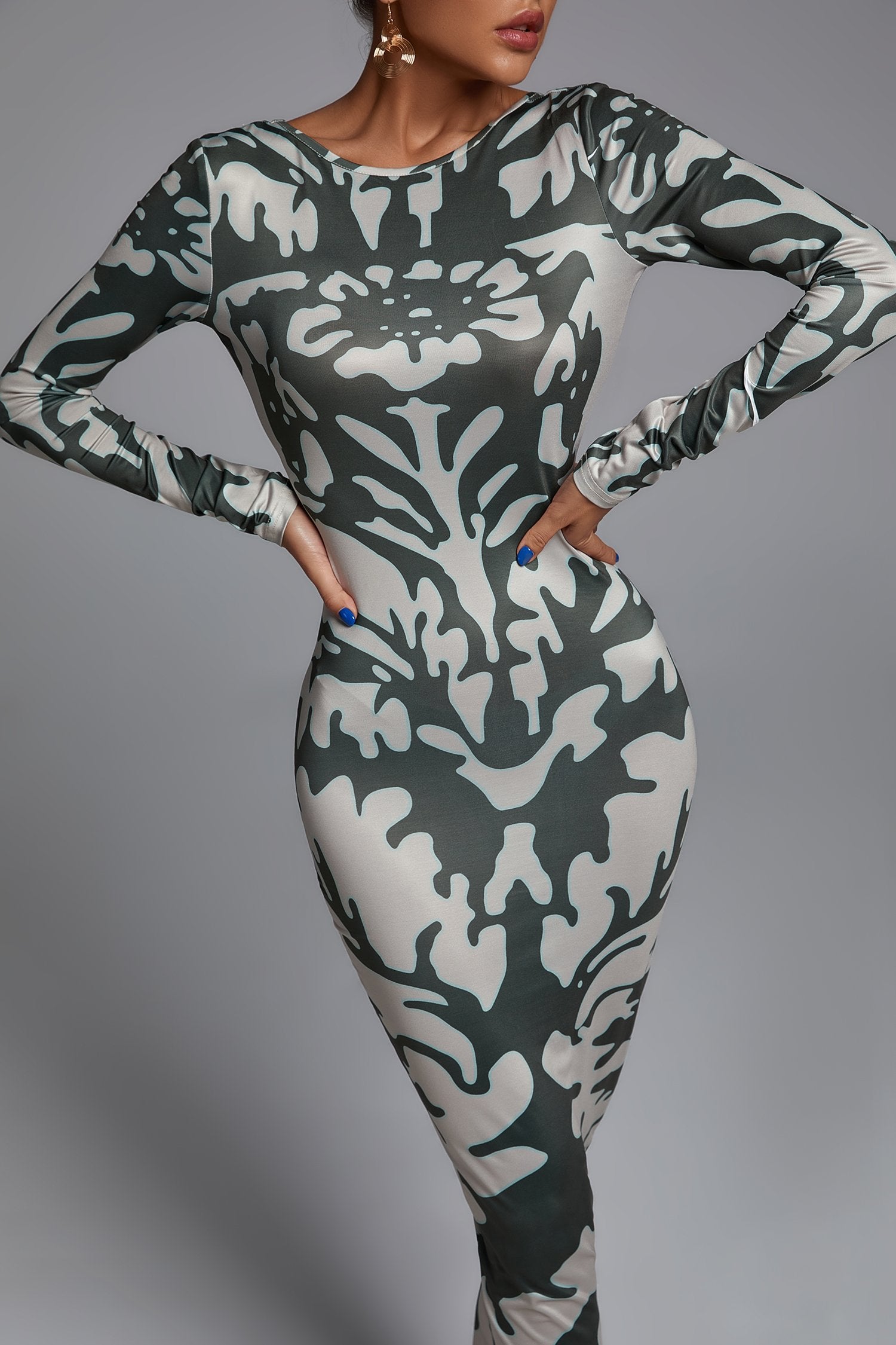 Malia Open-back Printed Maxi Dress - Bellabarnett