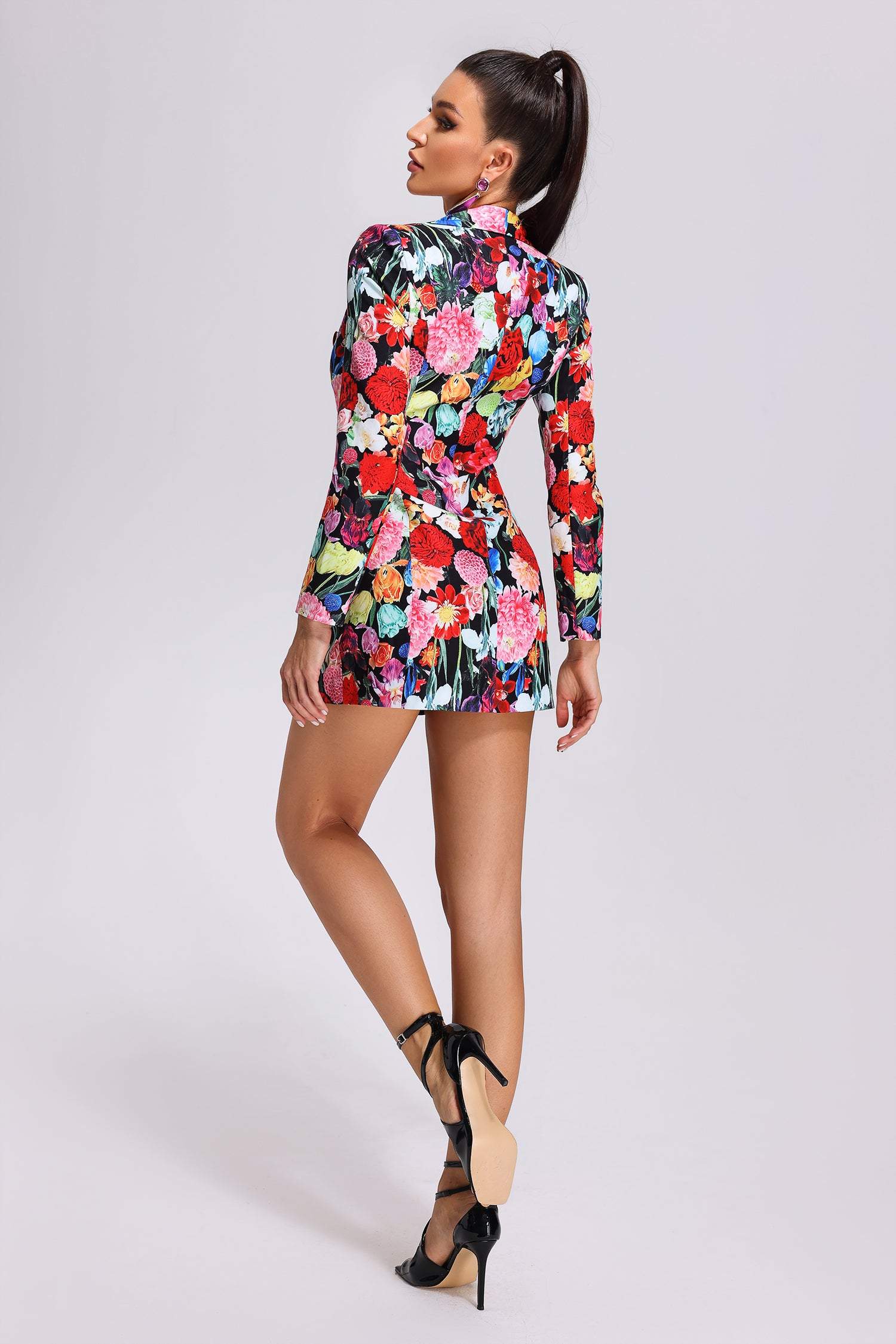 Lesley Floral Print Blazer Kleid